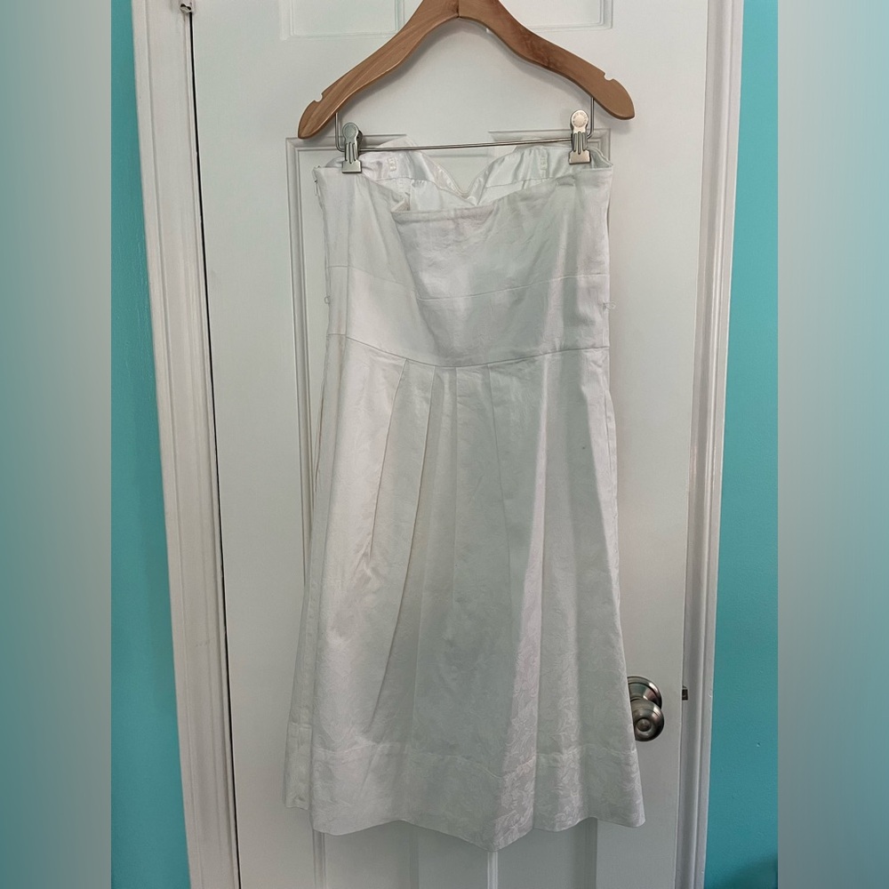 WHBM little white strapless dress - Picture 2 of 5